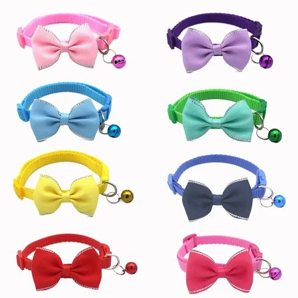 2New Pet Bowknot Bell Collar Cute Cat Collar Pet Supplies