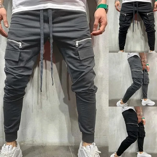 Men's Fitness Slim Personality Hip-hop Feet Sports Trousers