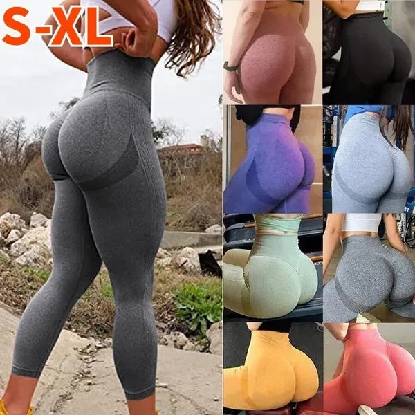 S-XL Women Anti-Cellulite Compression Push Up Yoga Pants Elastic Gym Leggings Sport Suit Yoga Set Gym Workout Lenggings High Waist Energy Seamless Pant
