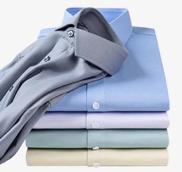 Mens Dress Shirts Formal Business Long Sleeves Bamboo Non Iron Casual Shirts Top