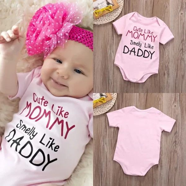 Cute Newborn Infant Baby Girls Cotton Bodysuit Romper Jumpsuit Outfits Clothes 0-18M