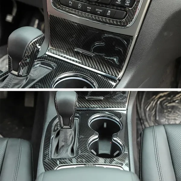 Gear Shift Panel Cover Trim with Front Storage Compartment Cover for Jeep Grand Cherokee 2011-2013  2014-2015  2016 -2018 (2pc for A Set)