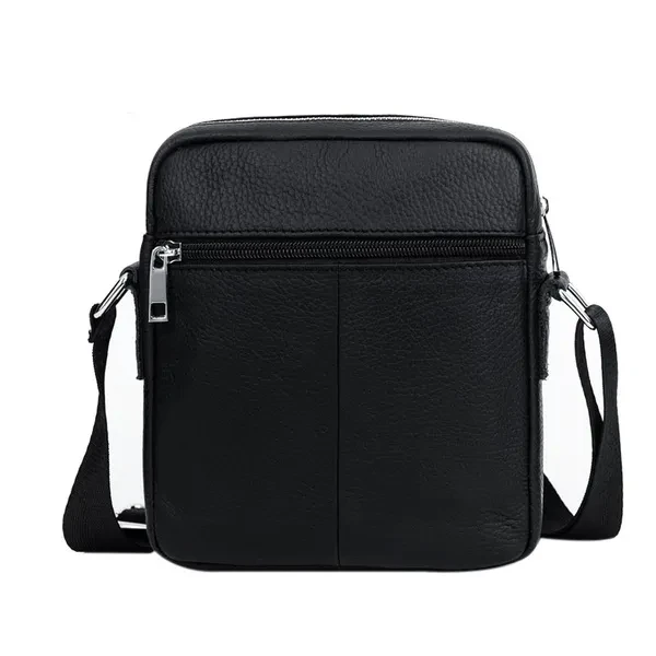 BULLCAPTAIN Fashion Genuine Leather Shoulder bag men causal Crossbody Bags Small Brand double Zipper Male Messenger Bags