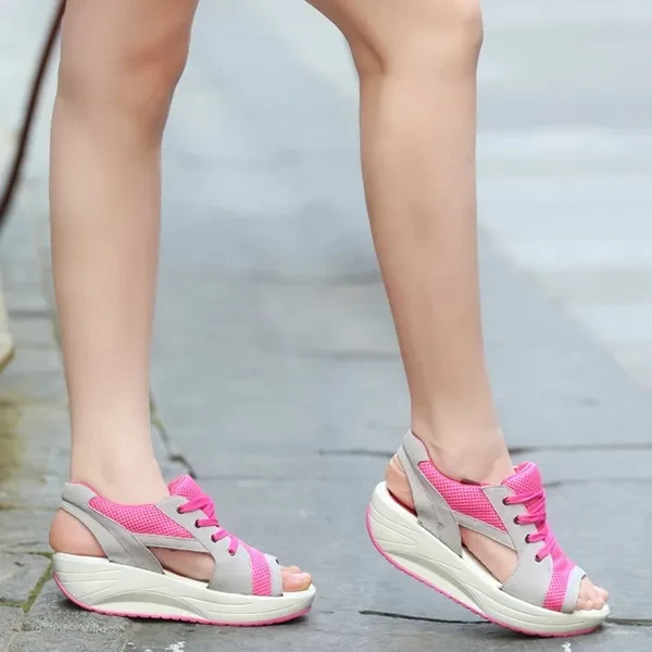 Womens Platform Sandals Shape Ups Womens Shoes Sandalen Damen Plus Size 35-42