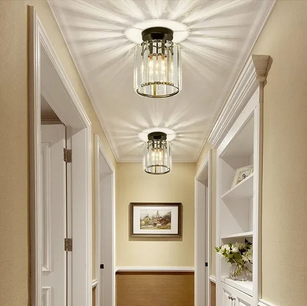 Modern lustre black chromeGold plating Aisle Light Corridor Light Crystal Light Ceiling Light Chandelier Bar ceiling lamp