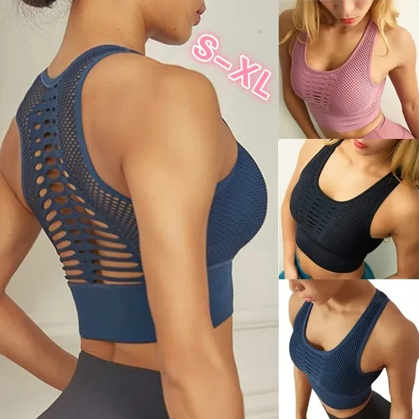 1pc Women's Fashion Seamless Sports Bra Yoga Bra Top Fitness Racerback Running Crop Tops