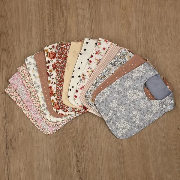 Floral Vintage Baby Boys Girls Newborn Bibs Waterproof Saliva Towel Burp Cloth Floral Print Feeding Boys Girls Bandana COO