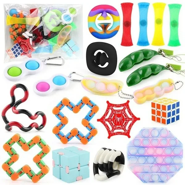 5PCS/20PCS Fidget Toy Decompression DIY Stress Relief Set Toys Gift