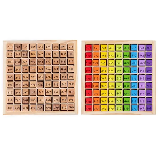 Montessori Educational Wooden Toys for Kids Children Baby Toys 99 Multiplication Table Math Arithmetic Teaching Aids GOO