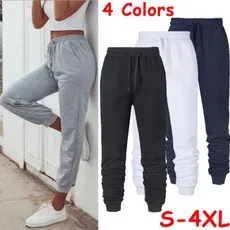 Trendy Classic Women Sweatpants Loose Long Pants Jogger Trousers Casual Sports Fitness Solid Jogging Pants Women Sweat Pants 4 Colors