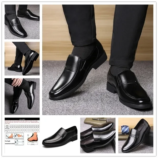 Fashion Mens Shoes Casual Luxury leather shoes Men Flats shoes Driving Shoes Loafers Office shoes for men British Plus Size