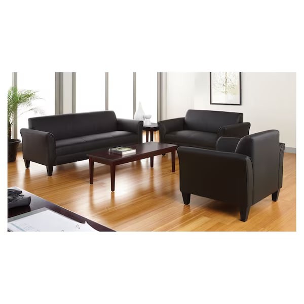Loveseat, 31-1/2" x 32", Upholstery Color: Black