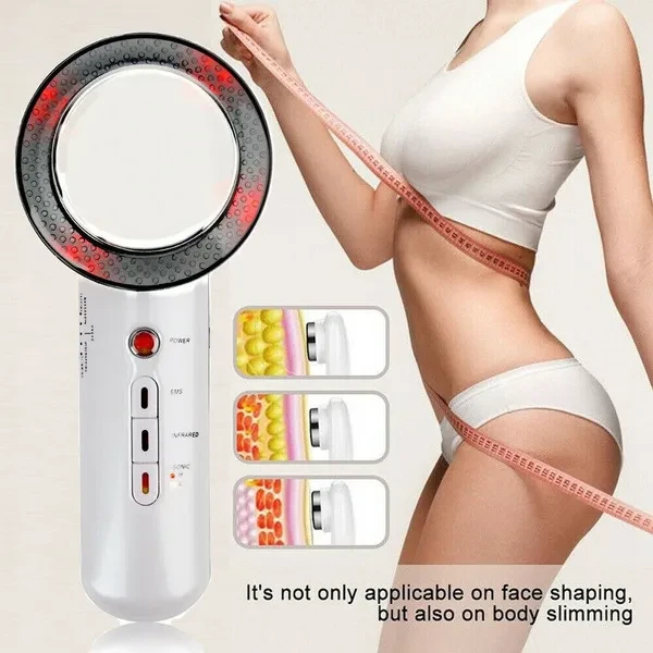 3in1 Ultrasonic Cavitation Machine Body Slimming Massager Fat Burner Anti Cellulite Galvanic Infrared Ultrasound Facial Beauty