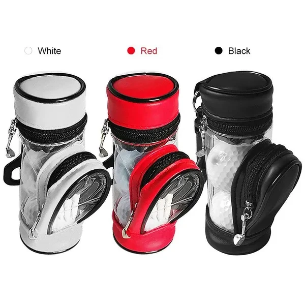 Portable Golf Balls and Tees Pouch Bag Storage Case Holder with 3 Balls and 3 Tees Set Goft Training Balls