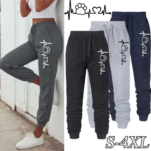 Fashion Women Sweatpants Autumn Winter Cotton Long Pants Jogger Trousers Casual Sports Fitness Solid Jogging Pants Women Sweat Pants 4Colors
