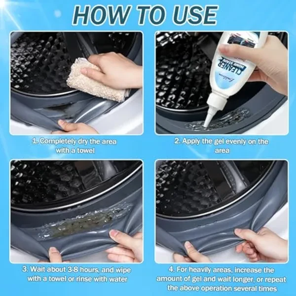 Home Remover Gel, Washing Machine Cleaner for Washing Machine, Refrigerator Strips, Best for Home Sink, Kitchen, Showers, Household Grout Cleaner (8 Fl Oz (Pack of 1))